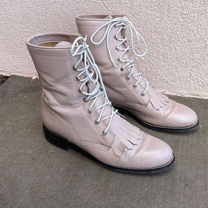 Diamond J Lace-up Boots - Woman's size 8B